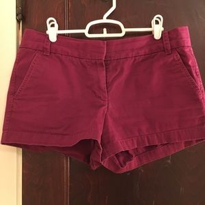 J. Crew Chino Shorts - Maroon / Burgundy